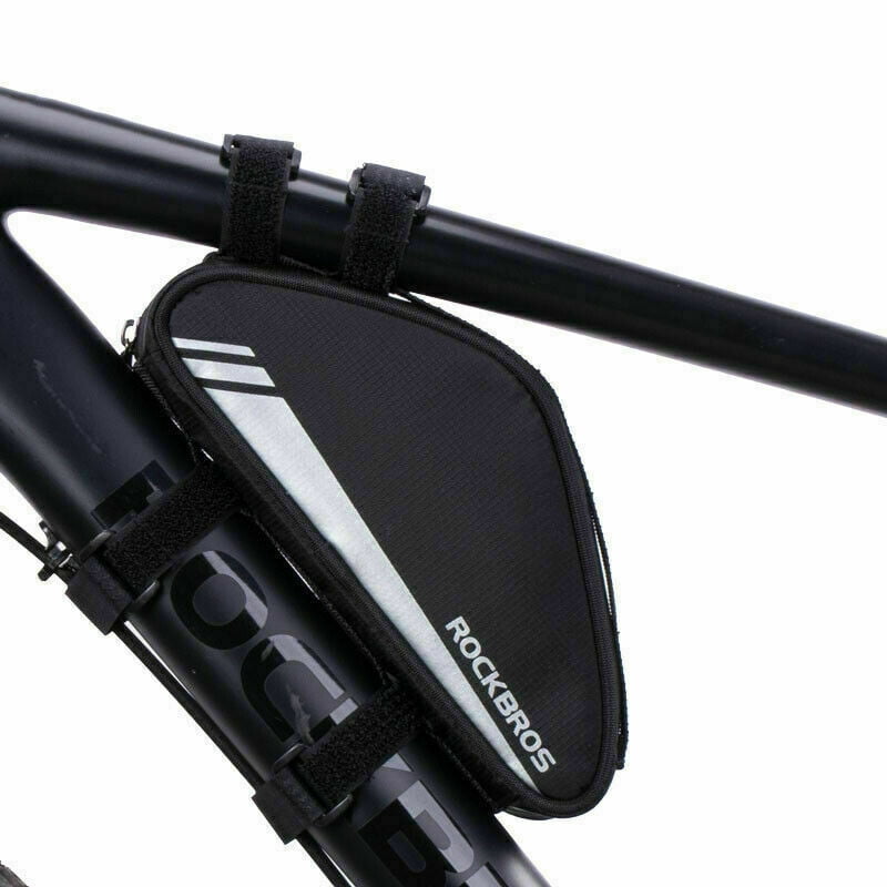 ROCKBROS Cycling Bicycle Bike Bag Front Frame Bag Waterproof Reflective Black 