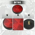 thumbnail image 3 of Unique Bargains Front Lower Fork Reflector Sticker Rear Saddlebag Reflective Cover Kit Round Red with Screw 2 Pcs, 3 of 7