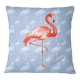 thumbnail image 1 of S4Sassy Decorative Pink Flamingo Print Square Cushion Cover Throw Tropical Pillow Case- Choose Size, 1 of 4