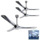 thumbnail image 1 of 3Pz Ventilador Techo 56" 3 Aspas Satin Cromado Benelux 5 Vel, 1 of 8