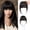 Brown Black#, variant on Wispy Clip in Bangs Hair Extensions, Dark Brown Fringe Hair Piece with Side Temples, Natural Synthetic Bangs for Women Daily Wear