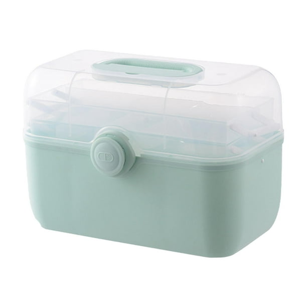 Caja de almacenamiento de medicamentos Contenedor de medicamentos de 3 capas Caja organizadora de medicamentos Desmontable Familia Gran capacidad para L Yinane Estuche de medicamentos