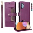 thumbnail image 1 of FOXDOCK Funda tipo Cartera para Samsung Galaxy A32 4G – Cubierta de Cuero PU con Múltiples Ranuras, Bolsillo para Efectivo y Correa de Muñeca, 1 of 6