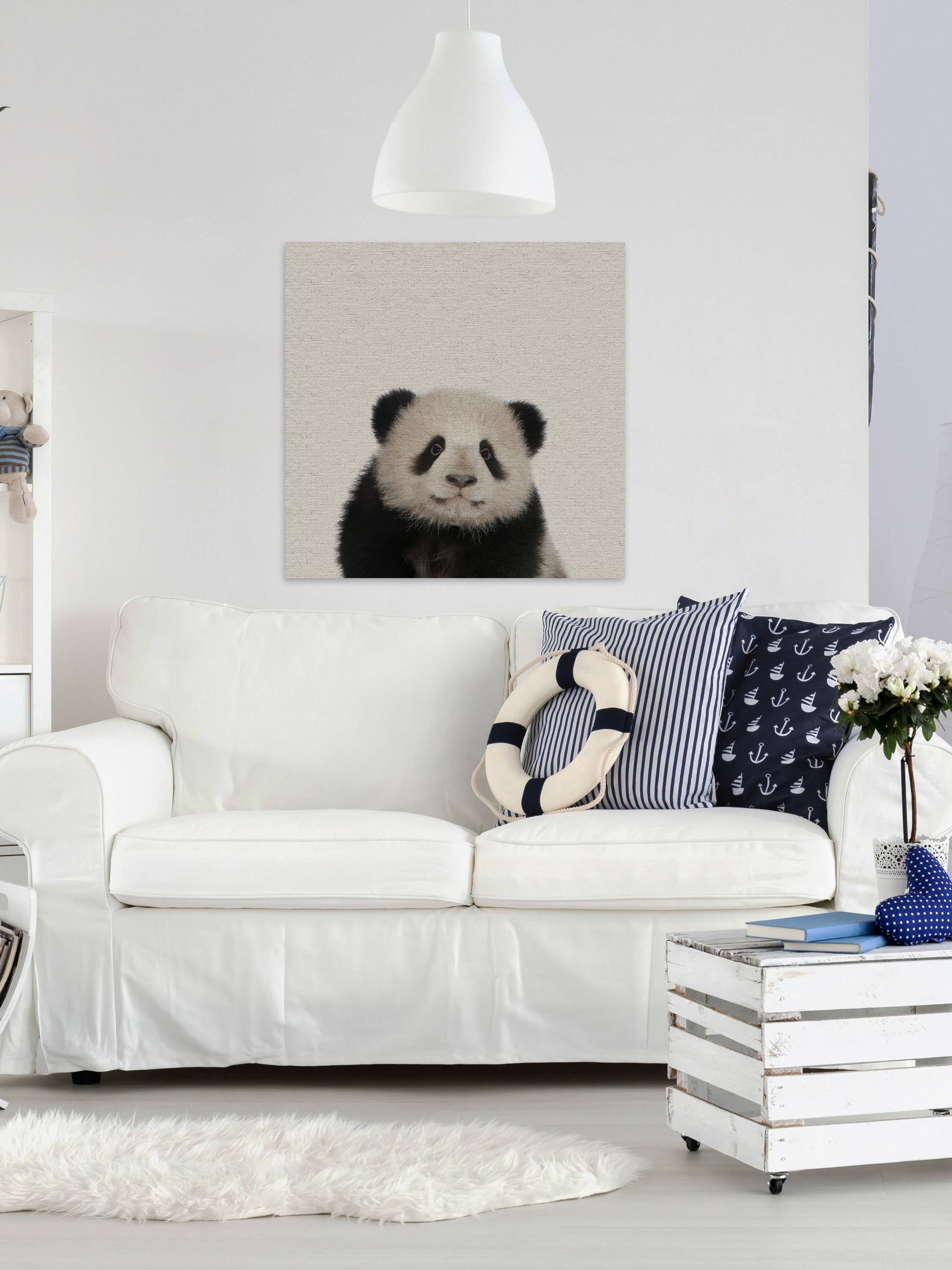 Huggable Panda Painting Print on Wrapped Canvas