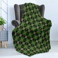 thumbnail image 4 of Abstract Soft Flannel Fleece Throw Blanket, Nature Toned Motifs Mosaic Pattern Antique Geometric and Floral Art Composition, Cozy Plush for Indoor and Outdoor Use, 70" x 90", Multicolor, by Ambesonne, 4 of 5