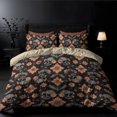 thumbnail image 2 of Spooky Floral Halloween Microfiber Duvet Cover - Pink + Black, 2 of 5