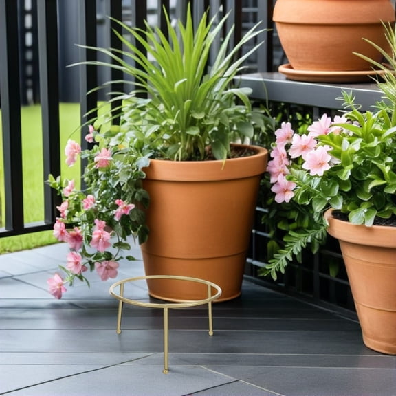 Homoyoyo Golden Metal Gazing Globe Stand for Outdoor Garden Decor, Easy to Assemble and Design