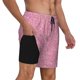 thumbnail image 2 of Balery Glitter Pink Bañador para hombre, shorts de playa de secado rápido con entrepierna y forro de compresión-Small, 2 of 6