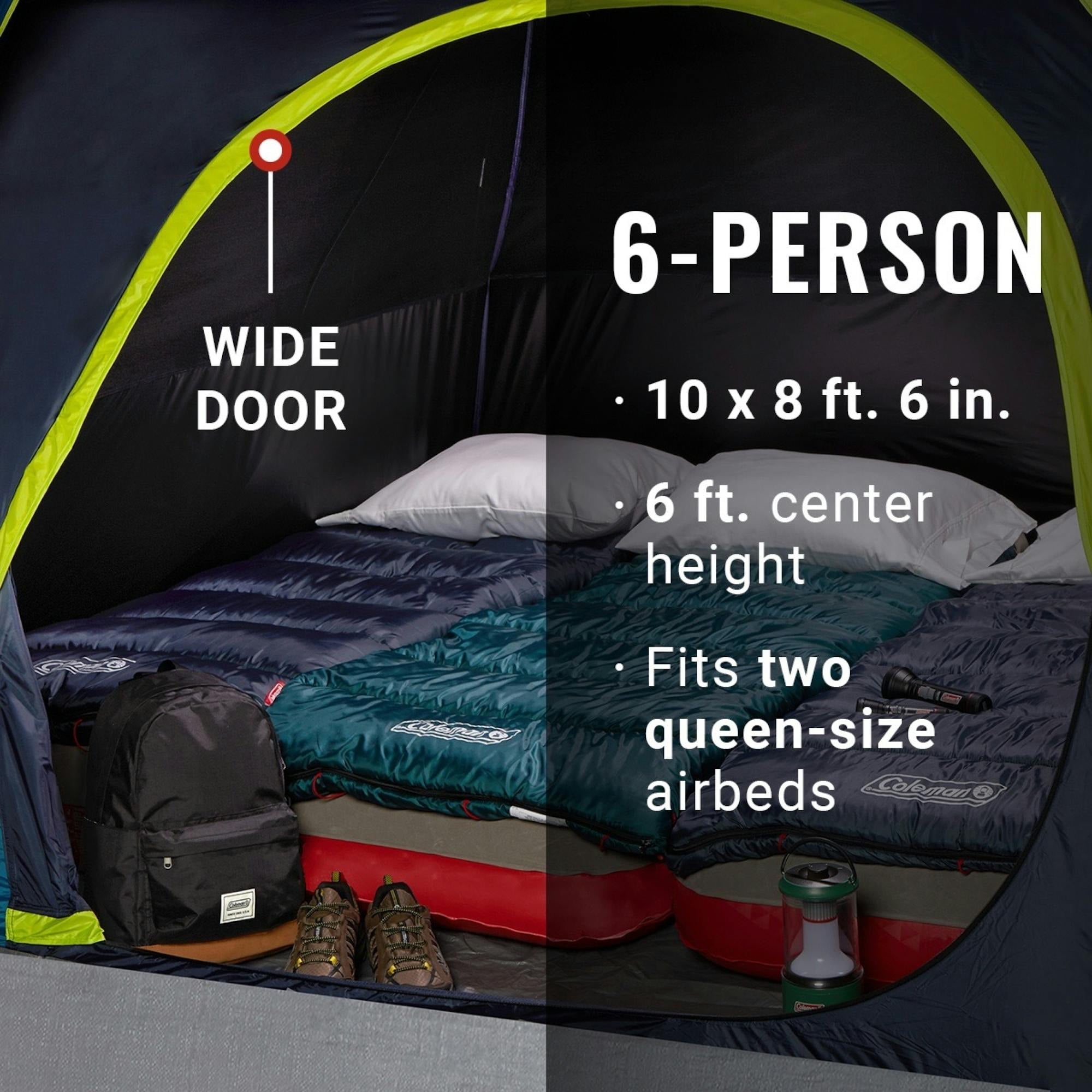 Coleman 6-Person Dark Room™ Skydome™ Camping Tent