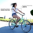 thumbnail image 4 of sixthreezero Around The Block Women's 3-Speed Beach Cruiser Bicycle, 24" Wheels, Mint Green, 4 of 11