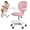 Pink, variant on Lanzxjv Children Study Chair with Adjustable Footrest & Flip Arm, Kids Computer Chair , 360-degrees Swivel Mesh Office Chair for Home Bedroom Learning Room