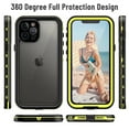 thumbnail image 4 of IP68 Waterproof Case for iPhone 12 Pro Max Underwater with Screen Protector Heavy Duty Full Body Protection Compatible Wireless Charging (6.7" Yellow), 4 of 13