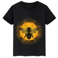 thumbnail image 3 of Ropa infantil con estampado de abejas, camisetas negras de manga corta de verano para niños, camisetas de algodón personalizadas para niños y niñas, 3 of 5