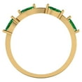 thumbnail image 5 of 0.4 ctw Wedding Band for Women - 14K Yellow Gold Simulated Emerald Stackable Eternity Ring, 5 of 6