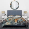 thumbnail image 3 of Designart "Illusory Geometric Play in Orange and Blue" Modern Geometric Bedding Covert Set - Abstract Geometric Orange Abstract Bed Set With 1 Sham, 3 of 6