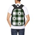 thumbnail image 6 of Daiia Green White Lumberjack Plaid Backpack for Men and Women -Durable Backpack Large Capacity, Water-Resistant Bag with Adjustable Straps and Laptop Compartment, 6 of 9