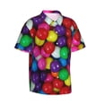 thumbnail image 2 of Colorful Candy Hawaiian Shirts For Men, Summer Short-Sleeve Relaxed-Fit Button-Down Shirts Medium, 2 of 9