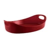 Rachael Ray Stoneware 4-1/2-Quart Bubble & Brown Large Oval Baker, Red