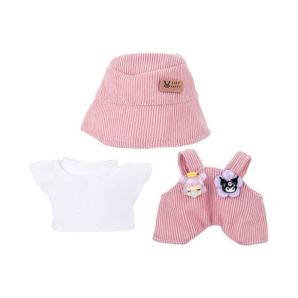 PABUBU Robe de Poupée en Peluche Vêtements de Poupée Sans Jouet Ensemble Simple de Vêtements de Poupée en Peluche, Vêtements de Poupée Jupe Douce, Vêtements de Poupée Adaptés aux Accessoires de Poupées PABUBU (Sans Poupée)