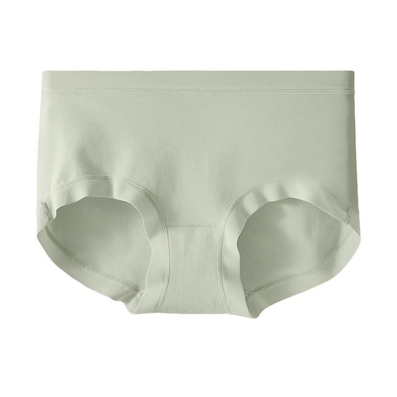 Mgmyaa Women's Underwear Mid-rise Silk Elastic Seamless Plus Size Breathable Briefs