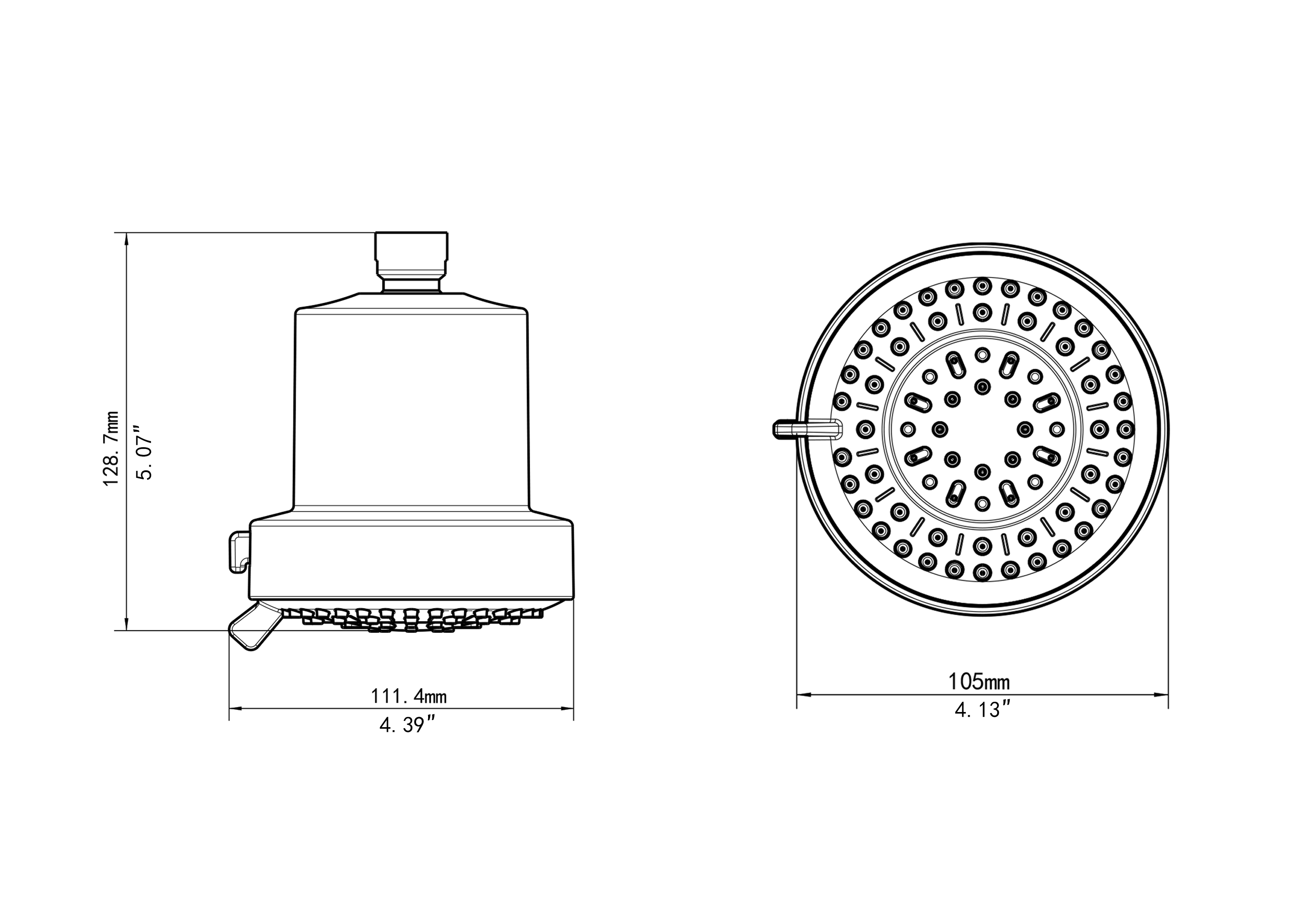 Better Homes & Gardens 5-Spray Filtered Chrome Shower Head with Quick Change Filter