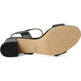 thumbnail image 3 of Cole Haan Josie Black Leather Ankle Strap Rounded Open Toe Block Heeled Sandals (Black Leather, 10.5), 3 of 6