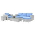 thumbnail image 2 of Modway Convene 6-Piece Outdoor Patio Set in Light Gray Light Blue, 2 of 10