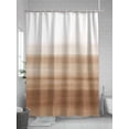 thumbnail image 5 of Fsddascl Brown White Ombre Shower Curtain Set - 36" x 78" Washable Bathtub Curtain with 12 Hooks, Vintage Farmhouse Abstract Striped Waterproof Fabric Stall Shower Curtains for Bathroom/Bathtub, 5 of 6