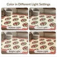 thumbnail image 7 of ODIKA 6'x9' Washable Area Rug Easy Care, Non-Shedding, Checkered Border Sprigs Flowers Door Clusters Cherries Cherry Refined Structured for Queen Size Bedroom Under Bed Master Suite, 7 of 7