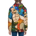 thumbnail image 6 of Picia Stained Glass Cat Art for Boys Fashion Full-zip Hoodies & Sweatshirts with Kangaroo Pocket,Zip-up Hooded Sweatshirt for Kid, Moisture Wicking & Breathable-Medium, 6 of 6