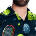 thumbnail image 5 of Tennis Men's Button Down Casual Hawaiian Print Short Sleeve Summer Beach Shirt, 5 of 6