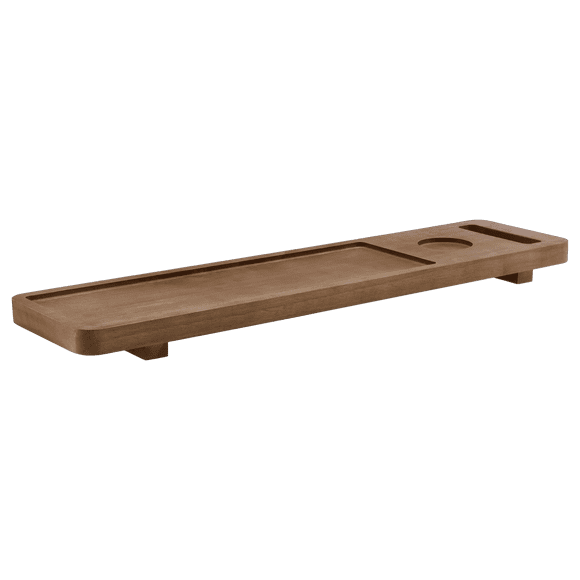 Bouclair Brown Wood Bath Caddy