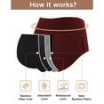 thumbnail image 4 of INNERSY Women's Rayon from Bamboo Period Underwear - High Waist Leakproof Briefs for Heavy Flow, Breathable 3-Pack(L,Purple Dark), 4 of 9