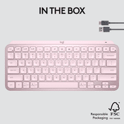 Logitech MX Keys Mini Minimalist Wireless Illuminated Keyboard, Compact, Bluetooth, Backlit, USB-C, Compatible with Apple macOS, iOS, Windows, Linux, Android, Metal Build - Rose
