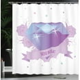 thumbnail image 4 of Ambesonne Girl Slogan Shower Curtain, Wording with Diamond, 69"Wx70"L, Lavender Violet, 4 of 5