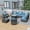 Denim Blue, variant on Ovios 11 Pieces Outdoor Patio Furniture with 30 inch Fire Pit Table All Weather Wicker Conversation Set for Porch