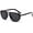 Black/Black, variant on Retro Square Pilot Sunglasses Women Men 70s Vintage Trendy Double Bridge Sun Glasses Plastic Frame