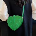 thumbnail image 4 of Slccxzc PU Leather Crossbody Bag Women Leaf Shaped Shoulder Bag Purse Elegant Mini Handbag Messenger Bag for Outdoor Travel, 4 of 7