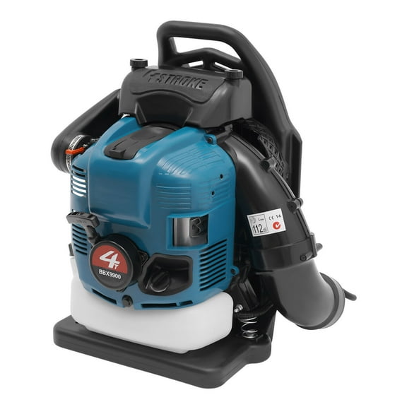 1.9L Gasoline Leaf Blower 4 Stroke Backpack Leaf Blower 75.6CC Backpack Gasoline Engine Leaf Blower, Blue