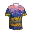 thumbnail image 2 of Landscape Scenery Men'S 3d Print Casual Button Down Shirts, Novelty Hawaiian Short Sleeves M, 2 of 8