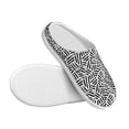 thumbnail image 3 of Xecao Weave Geometric Print Cotton Slippers Fuzzy Warm Cozy Slippers Non Slip House Slippers For Indoor Outdoor Cotton Slippers House Slippers-13, 3 of 7
