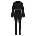 thumbnail image 3 of YUGYXL 2 Piece Outfits for Women Loose Fitted Cropped Sweatshirts Top Long Joggings Sets Casual Plus Size Tracksuit Black S, 3 of 5