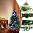 thumbnail image 4 of Patiojoy 6ft Hinged Life-Like Christmas Tree W/ 350 LED Lights Pre-Lit Artificial Xmas Tree W/ 899 PE & PVC Leaves, 4 of 10