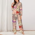 thumbnail image 2 of Balery Cute Lamas Conjunto de Pijama con Estampado para Mujer, Conjunto de Dos Piezas con Manga Larga, Ropa de Dormir Suave con Bolsillos, Pijamas Cómodos-XX-Large, 2 of 7