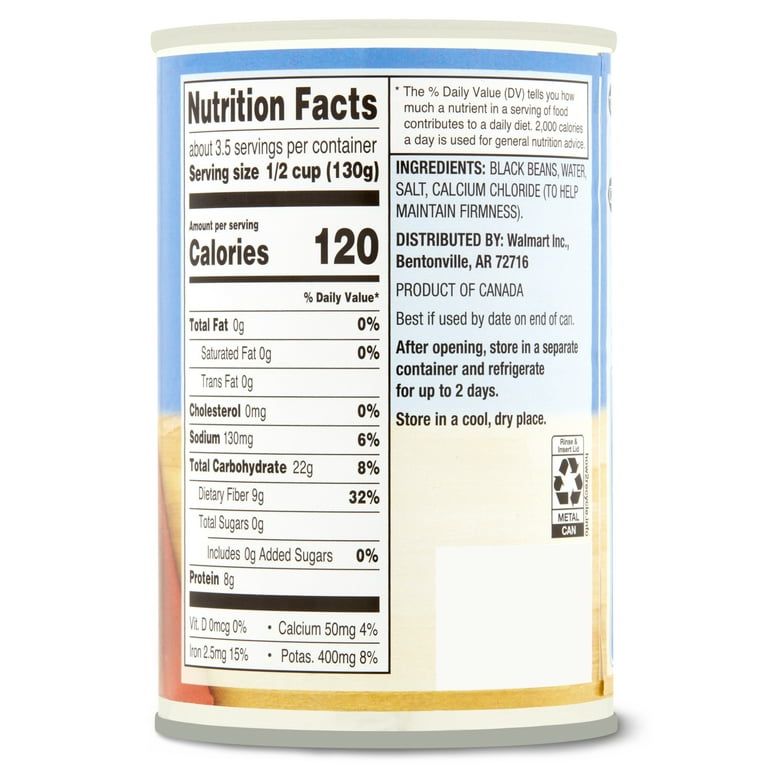 Great Value Black Beans, 15 oz Can - Walmart.com