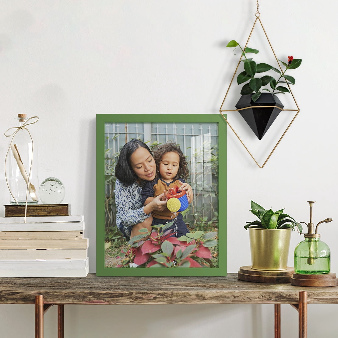 Modern Real Wood 11x14 inch Picture Frame in Green