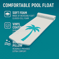 thumbnail image 3 of California Sun Luxury Vinyl-Dipped Pool Float with Built-in Pillow – Soft Closed-Cell Foam Lounger for Adults, Unsinkable Water Mat (White Palm Tree), 3 of 7