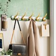 thumbnail image 2 of 1 Piece Coat Rack, Bamboo Wall Mounted Coat Rack with 5 Hooks for Coats Jackets(61*5.5*8cm,Green), 2 of 4