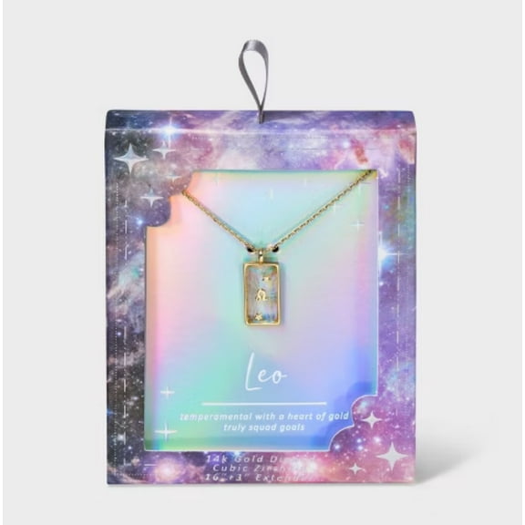 Leo Neckless 14k Gold Dipped 16'' Zodiac Sign