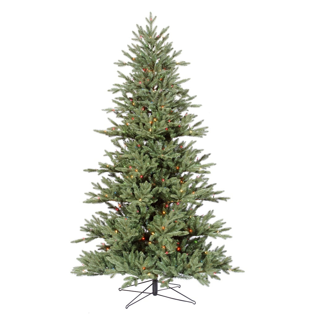 Vickerman 22970 6.5' x 51" Med Blue Noble Fir 400 MultiColor Lights